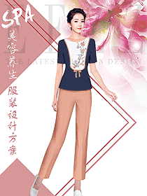 原創設計美容技師服裝款式圖826