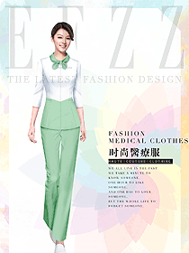 時尚女款美容技師制服設計圖833