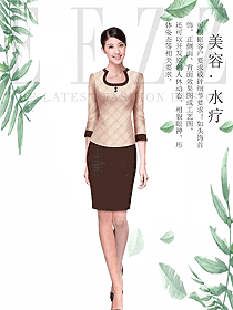 時尚女款總臺收銀接待制服設(shè)計圖444
