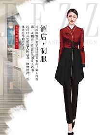 時尚女款酒店大堂服裝款式圖1240