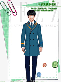 新款長袖男款學生服校服款式設計圖123