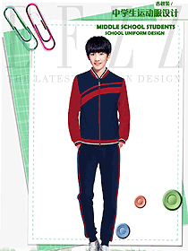 新款深藍(lán)色男款學(xué)生服校服款式設(shè)計(jì)圖129