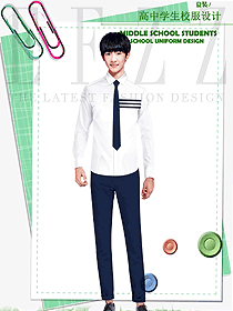 時尚長袖男款學生服校服款式設計圖162