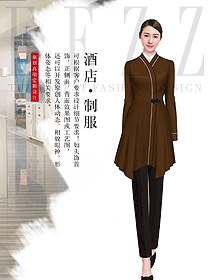 咖啡色長袖男款酒店大堂服裝款式圖1250