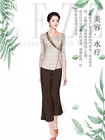 時(shí)尚女款美容技師制服設(shè)計(jì)圖859