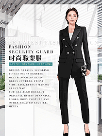 黑色女秋冬職業裝制服設計圖1832