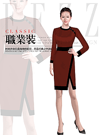 時尚女職業裝夏裝制服設計圖1023