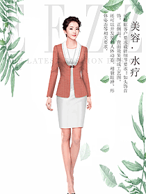時尚女款總臺收銀接待制服設計圖479