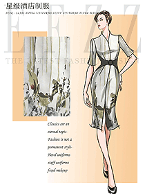 原創設計女款酒店大堂制服設計圖1265