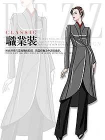 原創(chuàng)制服設(shè)計(jì)女職業(yè)裝大衣款式圖292