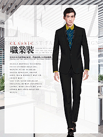 經典黑色男職業裝西服制服設計圖489