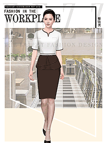 夏季短袖時尚快餐連鎖店店員制服418