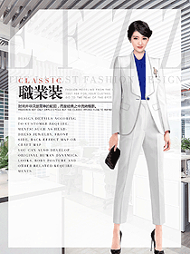韓版七分褲白色女西裝設計圖1841