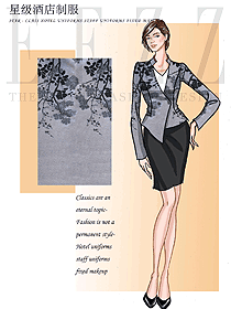 酒店服務(wù)生定位花西裝制服設(shè)計(jì)圖1270