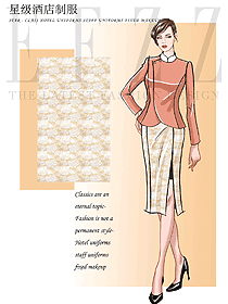 酒店大堂總臺時尚工作服1273