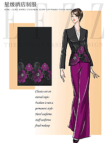 五星級酒店前臺服務員服裝原創設計圖1278