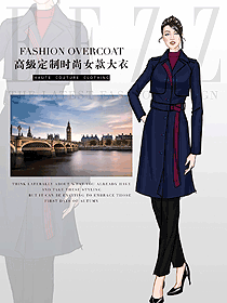 時尚顯身材女職業裝大衣服裝款式圖298