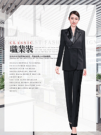 黑色七分褲女秋冬職業裝設計圖1851