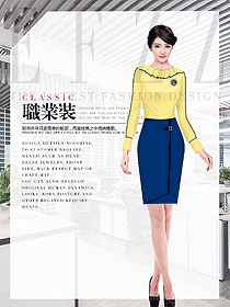 時尚女職業裝長袖襯衫設計圖439