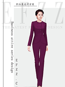 OL通勤裝女秋冬職業裝設計圖1858