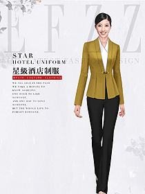 新中式酒店前臺接待服裝設計圖1297