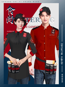 堂餐外賣服務員服裝設計方案