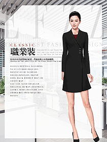 黑色女秋冬職業裝設計圖1871