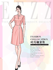 原創設計女職業裝夏裝制服設計圖1083