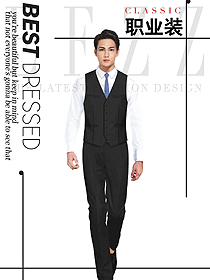 原創設計男職業裝馬夾制服設計圖153