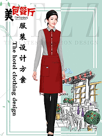 西餐服務員制服設計圖1350
