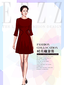 原創設計女連衣裙制服設計圖1094