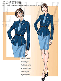 長袖女款酒店經理制服設計圖515