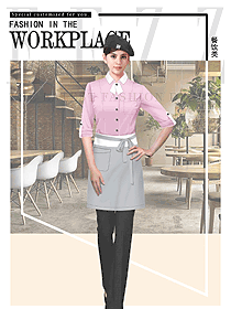新款西餐服務(wù)員服裝款式圖1357