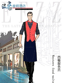 新款西餐服務員服裝款式圖1362