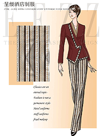 原創設計西餐服務員服裝款式圖1376