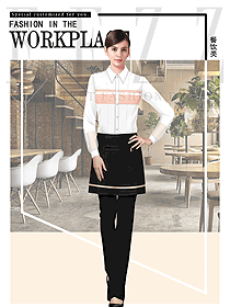 原創設計西餐服務員服裝款式圖1378