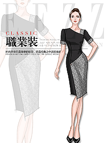 原創設計女夏裝制服設計圖1123