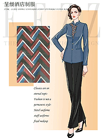 新款中餐服務員制服設計圖2261