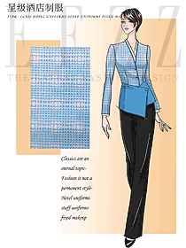 新款中餐服務員制服設計圖2267