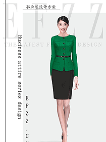 OL通勤裝女秋冬職業裝設計圖1936