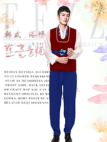 韓式桑拿spa總臺收銀接待服裝款式圖495