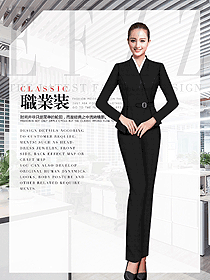 OL通勤裝女秋冬職業裝設計圖2002