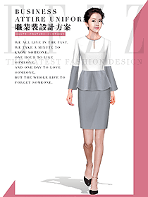 OL通勤裝女秋冬職業(yè)裝設(shè)計圖2022