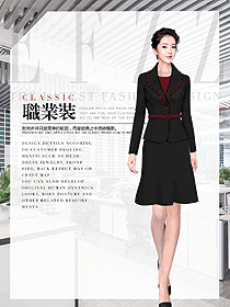 OL通勤裝女秋冬職業裝設計圖2034