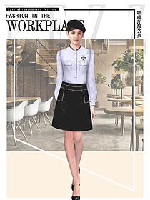 新款西餐服務(wù)員服裝款式圖1389