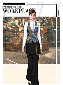 新款西餐服務員服裝款式圖1393