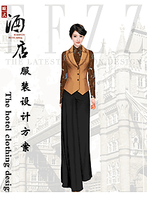 原創(chuàng)設(shè)計(jì)西餐服務(wù)員服裝款式圖1398