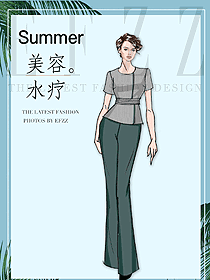 新款按摩技師服款式設計圖1504