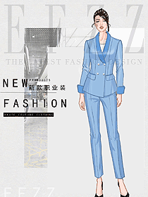 原創設計女秋冬職業裝設計圖2069