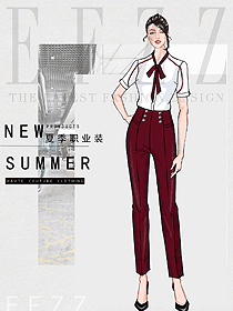 女職業裝夏裝制服設計圖1185
